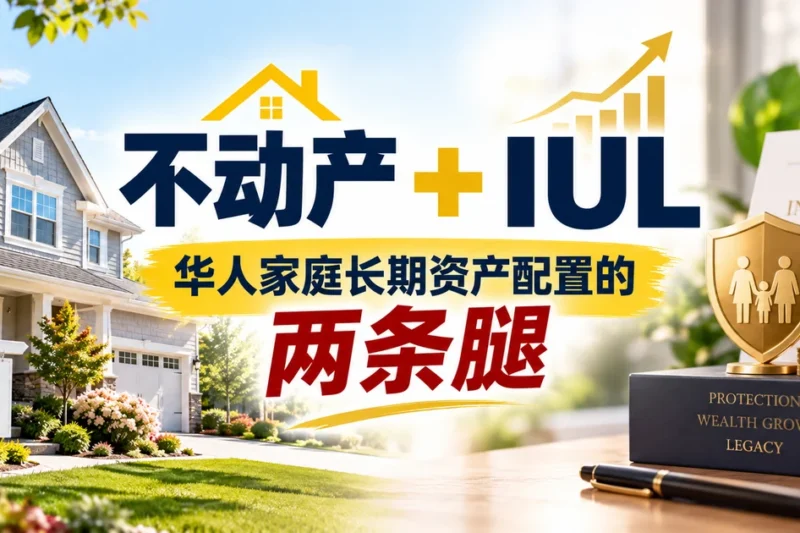 不动产与IUL资产配置双轮驱动策略 - 新泽西华人房产经纪徐佳美 Jasmine Tsui