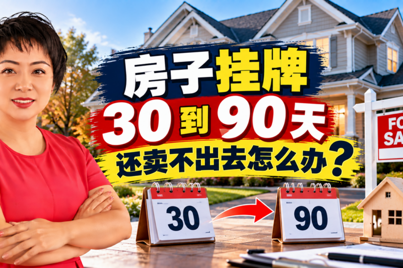 房子挂牌 30 到 90 天还卖不出去怎么办？